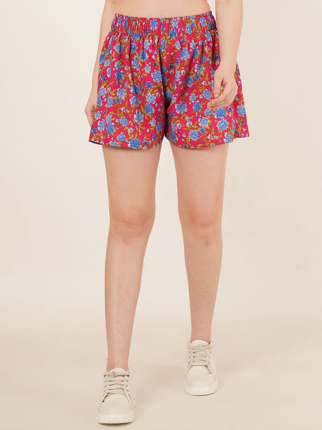 LECOWAR Women Printed High-Rise Training or Gym Shorts-picture-21