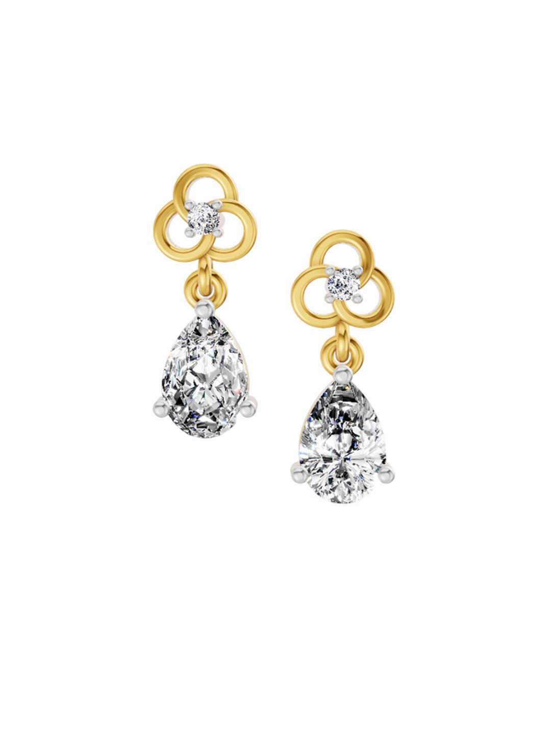 Sparkles 14KT Gold Earrings With 1.22 Carat Lab Grown Diamonds- 2.31 g-picture-36