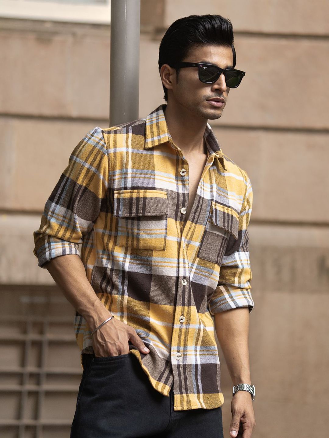 Powerlook SS25 Checked Regular Fit Pure Cotton Casual Shirt-picture-17