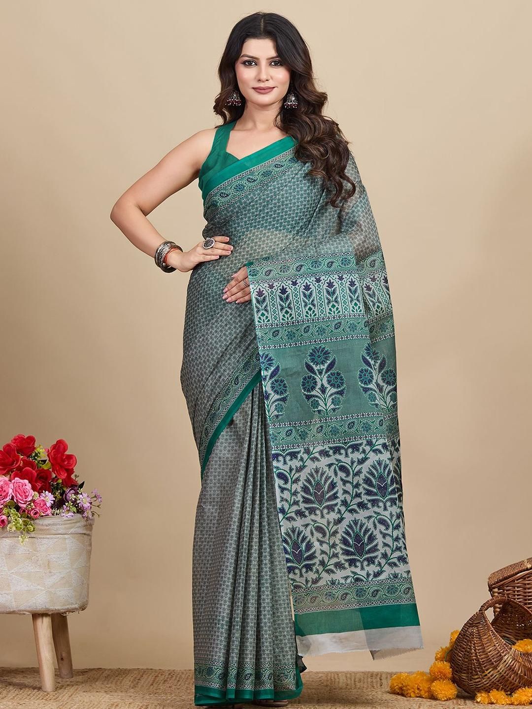 SHANVIKA Floral Printed Pure Cotton Saree-picture-41