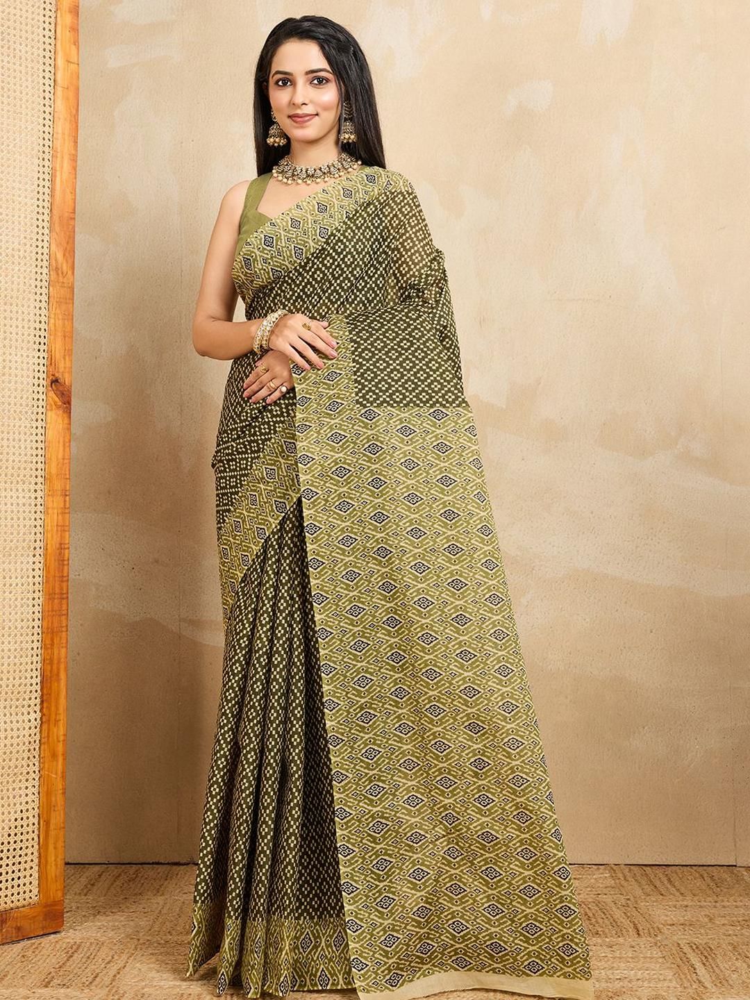 SHANVIKA Geometric Printed Pure Cotton Saree-picture-18