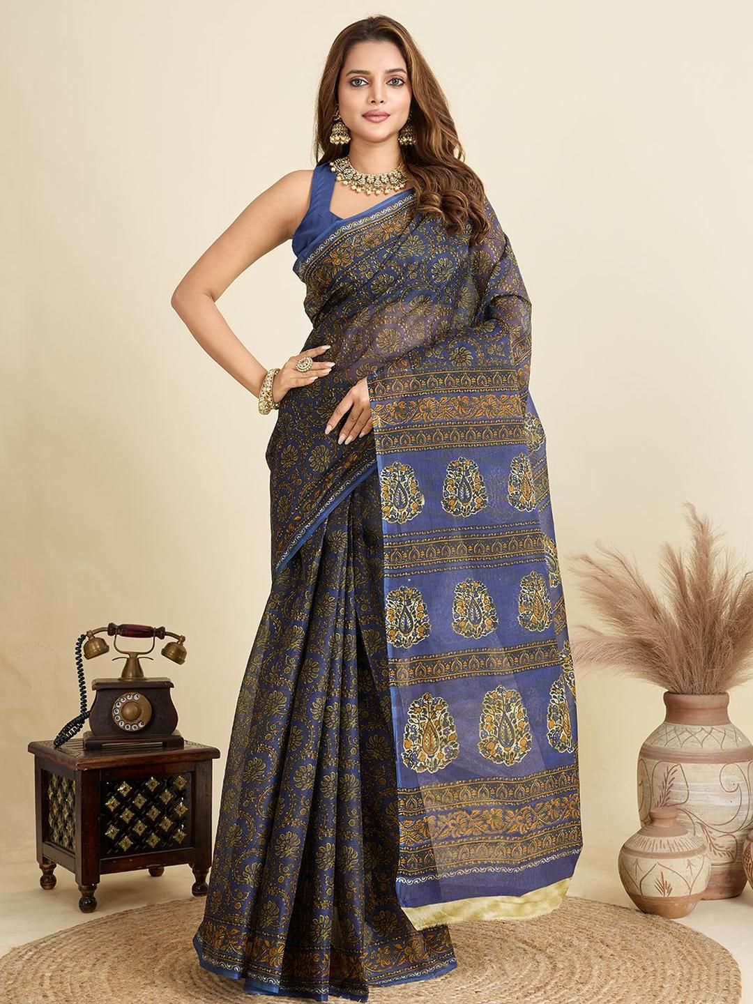 SHANVIKA Floral Printed Pure Cotton Saree-picture-34