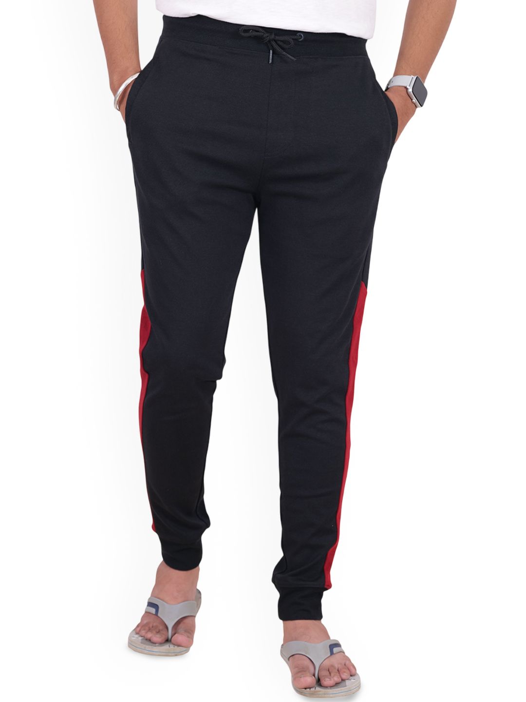 EcoLove Men Side-Striped Drawstring Lounge Joggers-picture-14