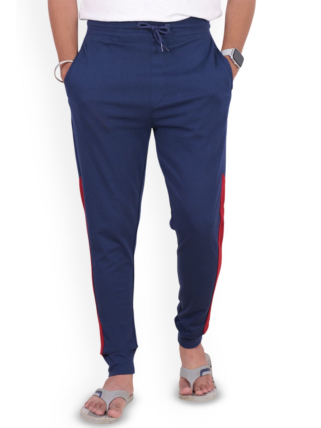 EcoLove Men Side-Striped Drawstring Lounge Joggers-picture-33