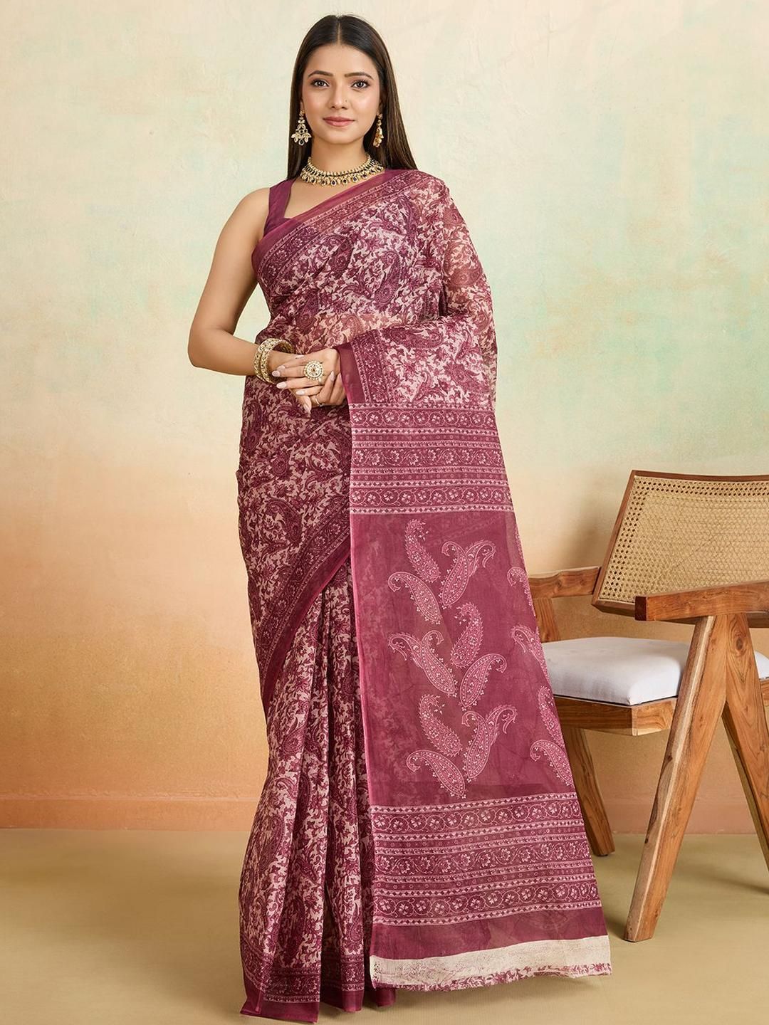 SHANVIKA Paisley Pure Cotton Saree-picture-12