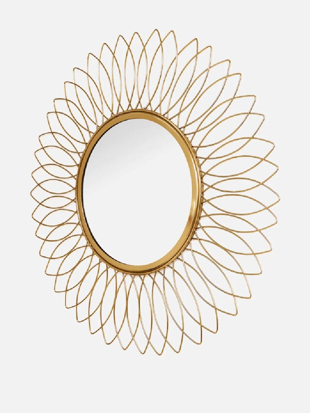 Urban Hamlet Golden Bloom Metal Wire Wall Mirror-picture-14