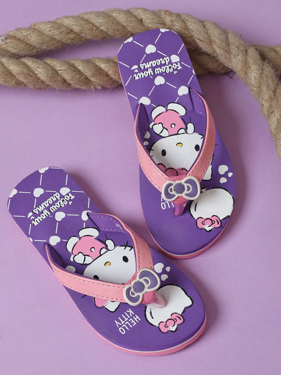 Kids Ville Girls Hello Kitty Printed Thongs Flip-Flops-picture-55