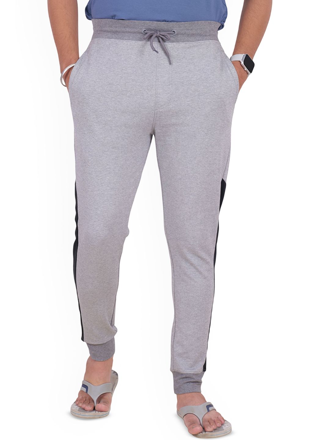 EcoLove Men Side-Striped Drawstring Lounge Joggers-picture-38