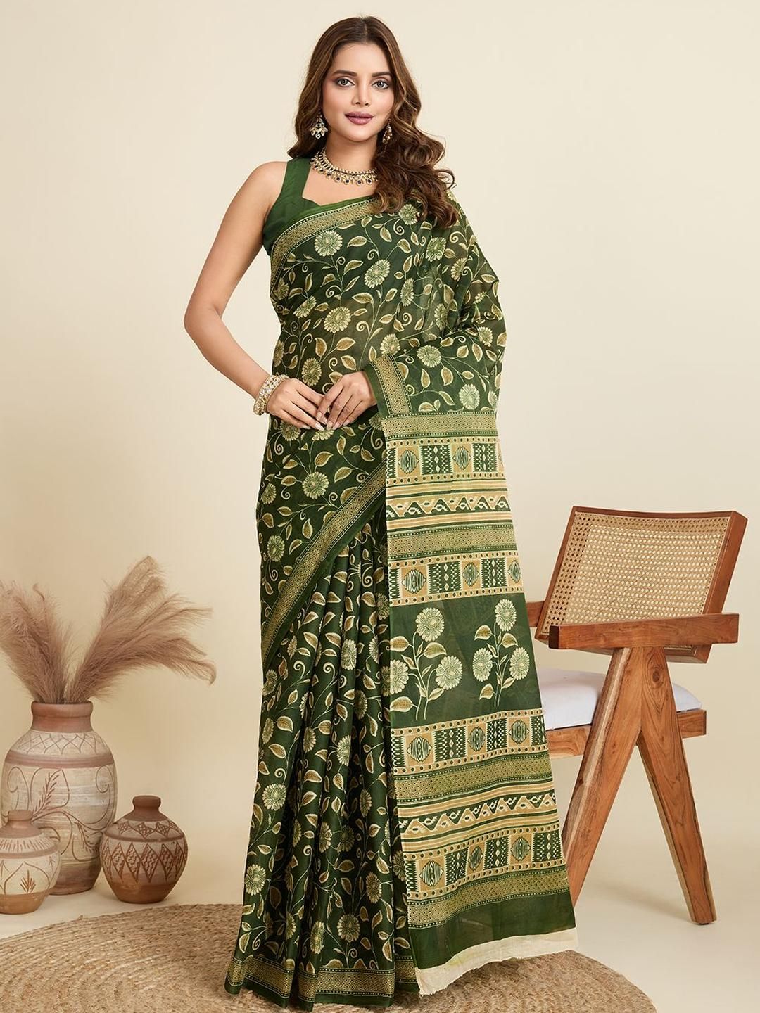 SHANVIKA Floral Pure Cotton Saree-picture-26