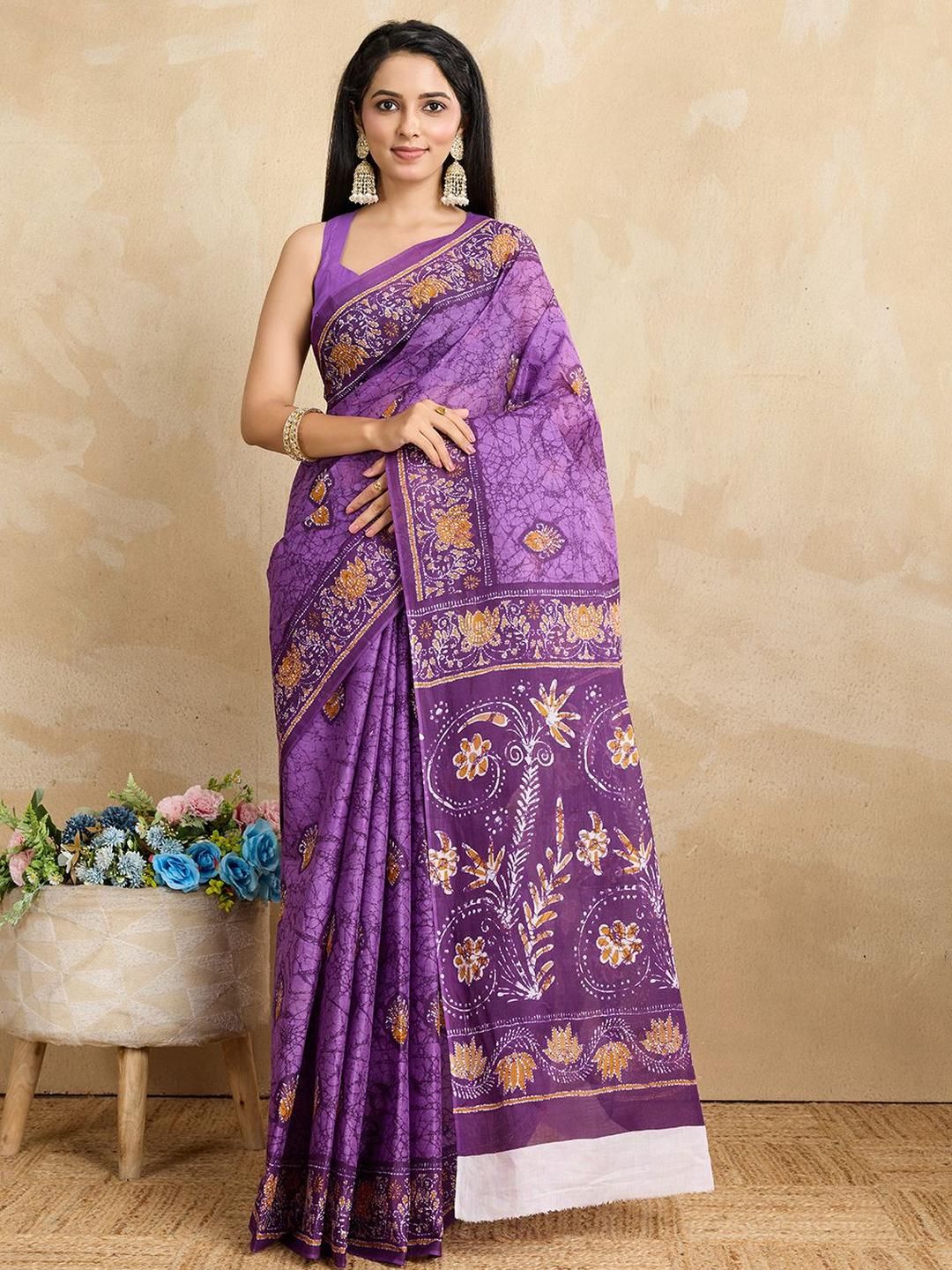 SHANVIKA Batik Printed Pure Cotton Saree-picture-40
