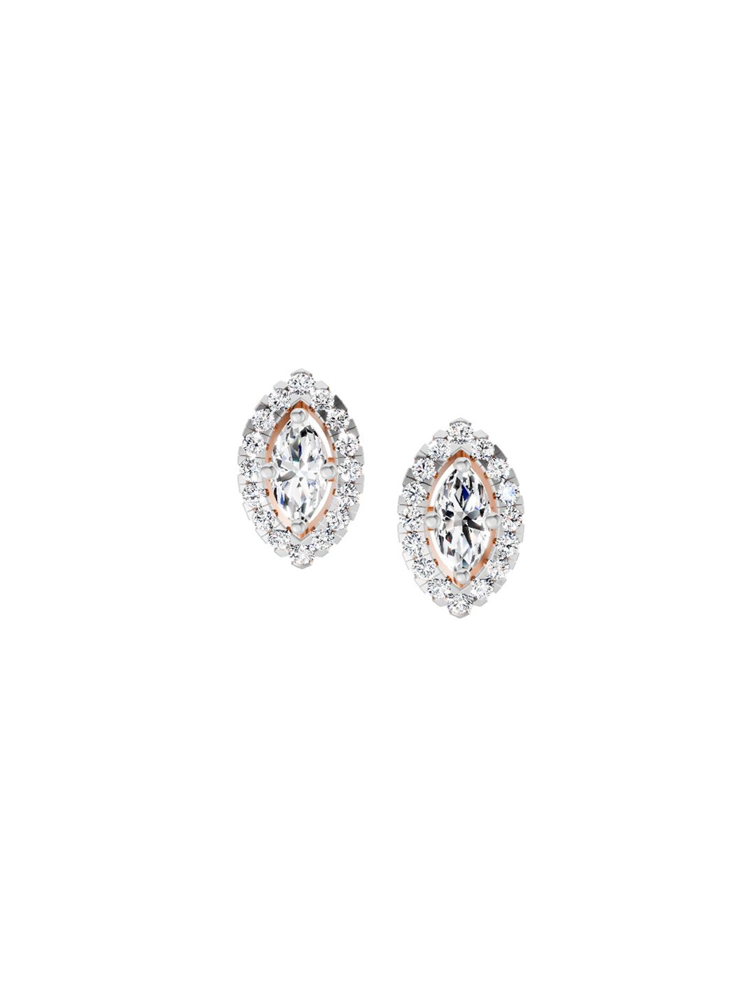 Sparkles 14KT Rose Gold Earrings With 0.66 Carat Lab Grown Diamonds- 1.40 g-picture-40