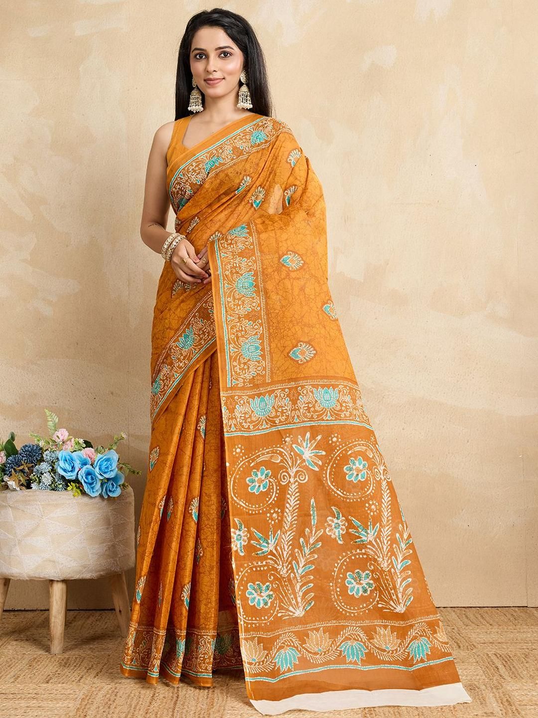 SHANVIKA Batik Printed Pure Cotton Saree-picture-23