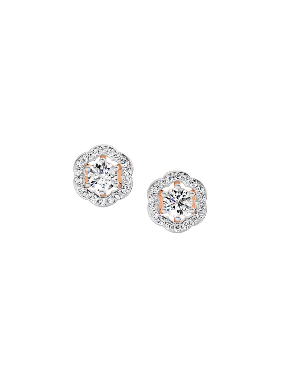Sparkles 14KT Rose Gold Earrings With 0.86 Carat Lab Grown Diamonds- 2.71 g-picture-14