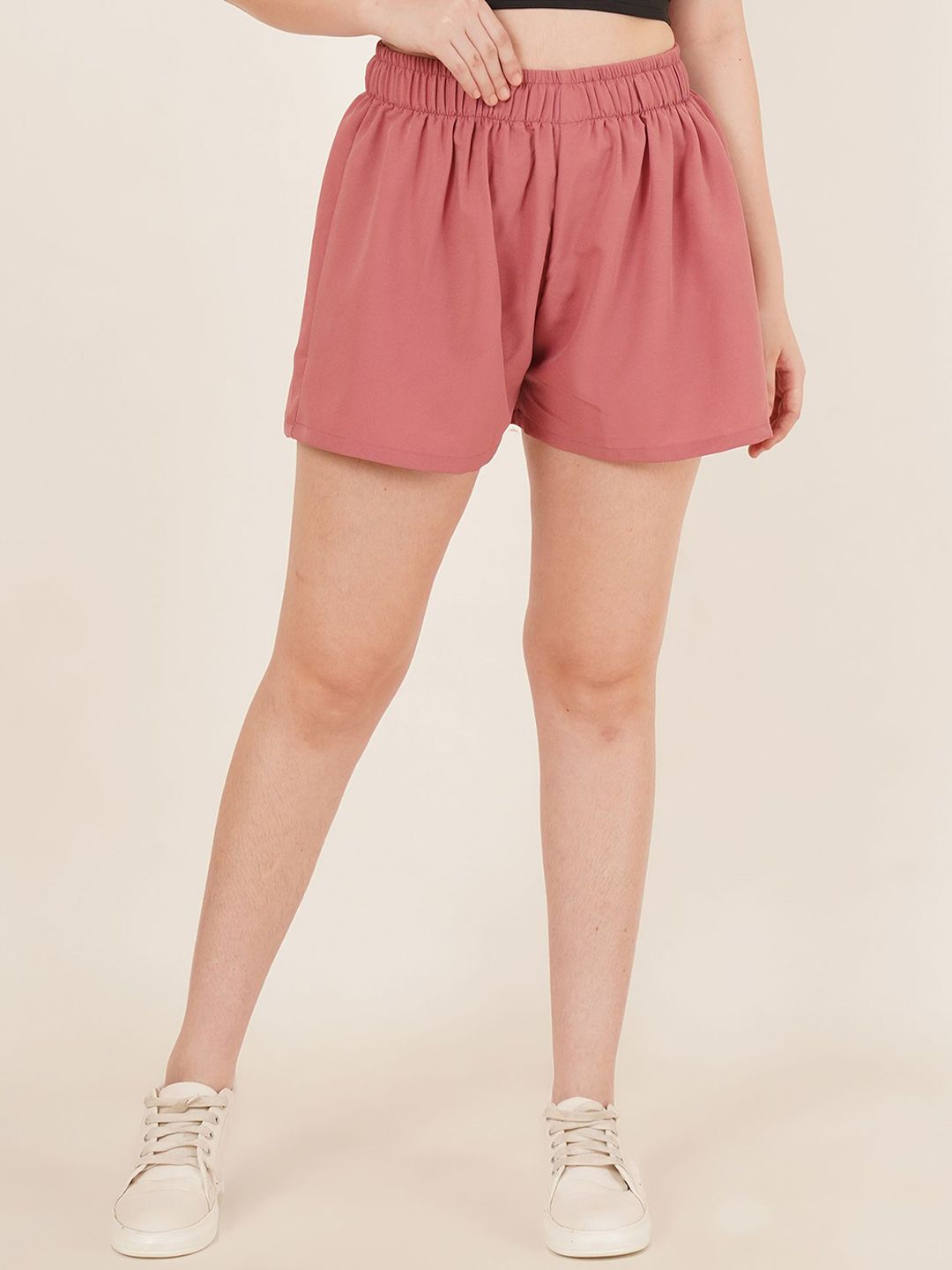 Mast & Harbour Women High-Rise Training or Gym Shorts-picture-40