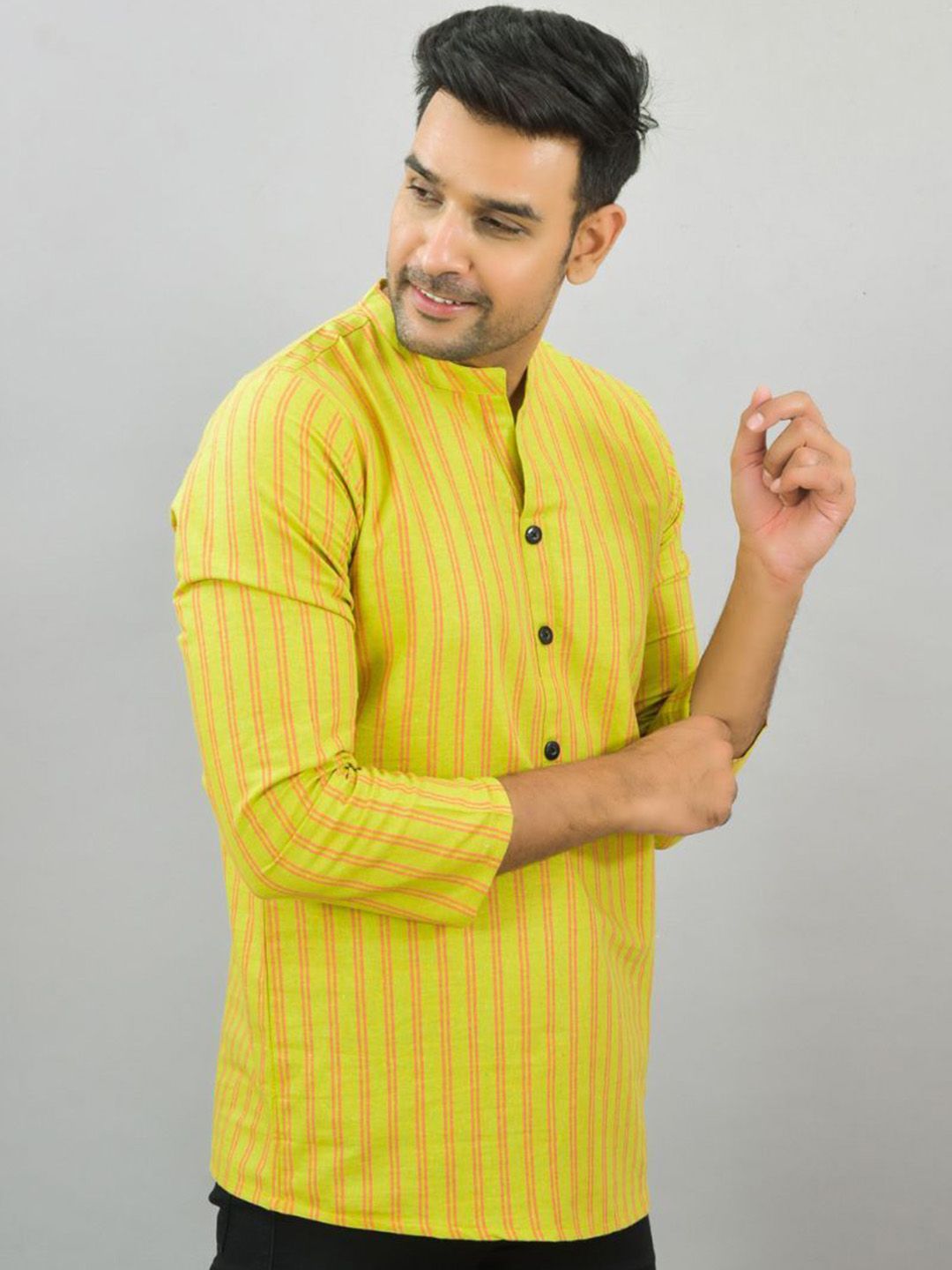 Anouk Rustic Men Cotton Striped Kurta-picture-41