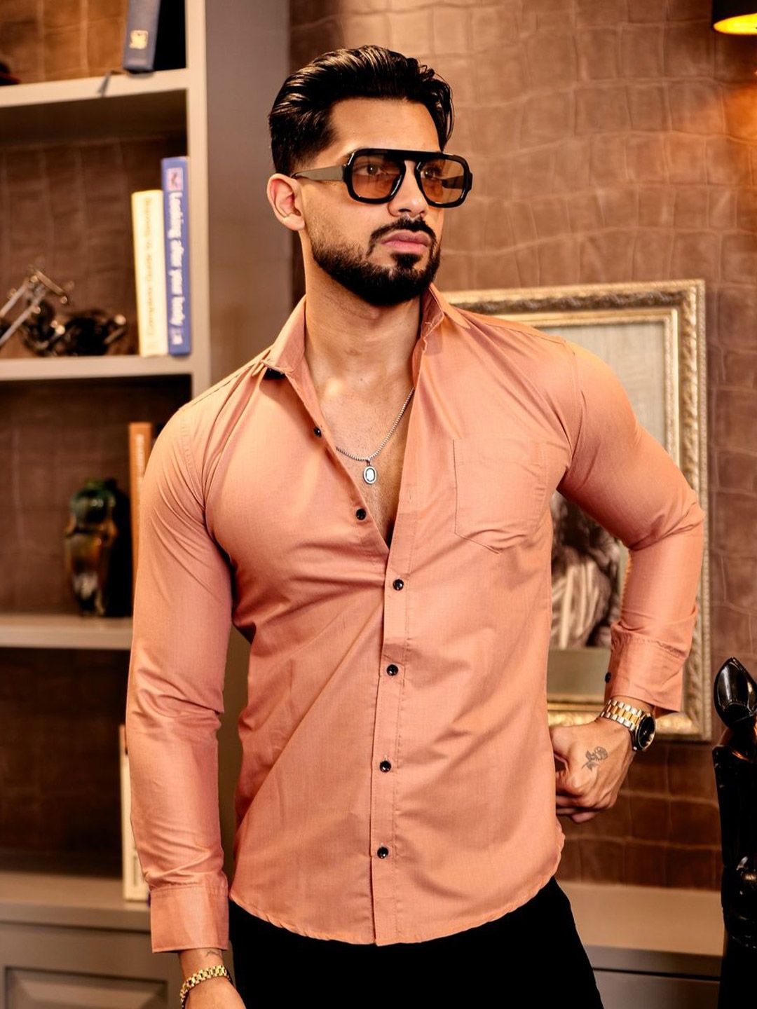 IKON FASHION Original Spread Collar Cotton Shirt-picture-17