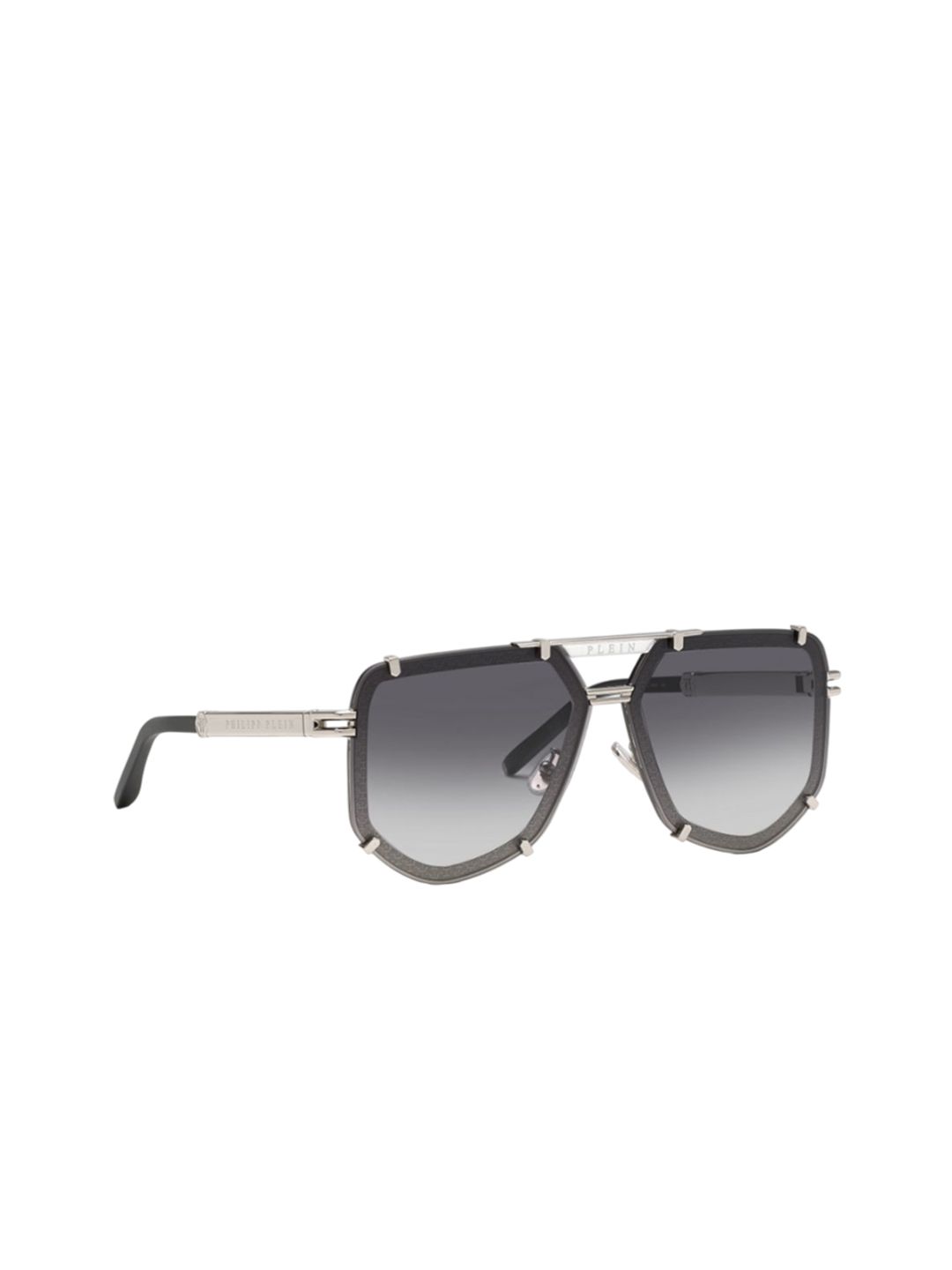 PHILIPP PLEIN Men Grey Lens & Gunmetal-Toned Other Sunglasses with-picture-23