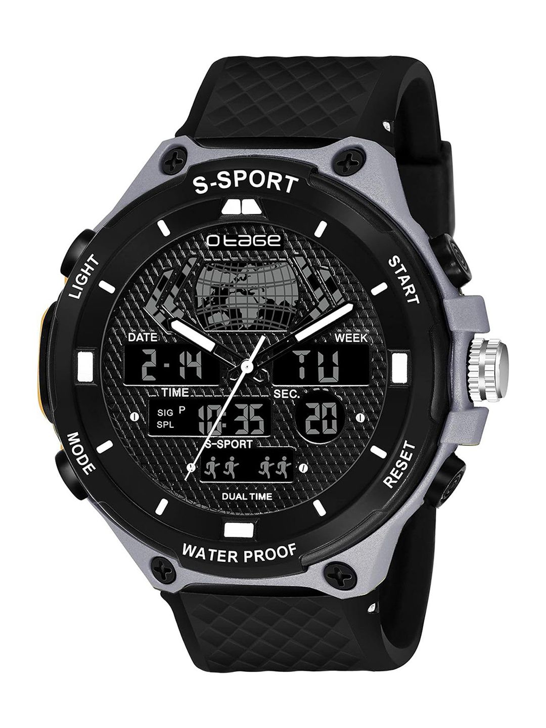 Otage Men Dial & Straps Analogue and Digital Dual Time Waterproof Watches Otg 9084 Grey-picture-17