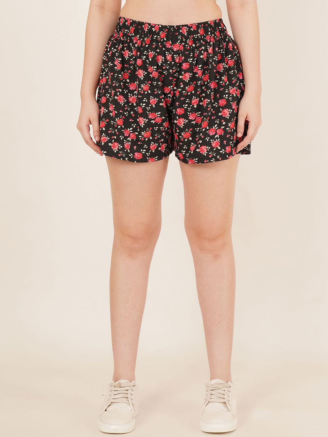 Mast & Harbour Women Printed High-Rise Training or Gym Shorts-picture-39