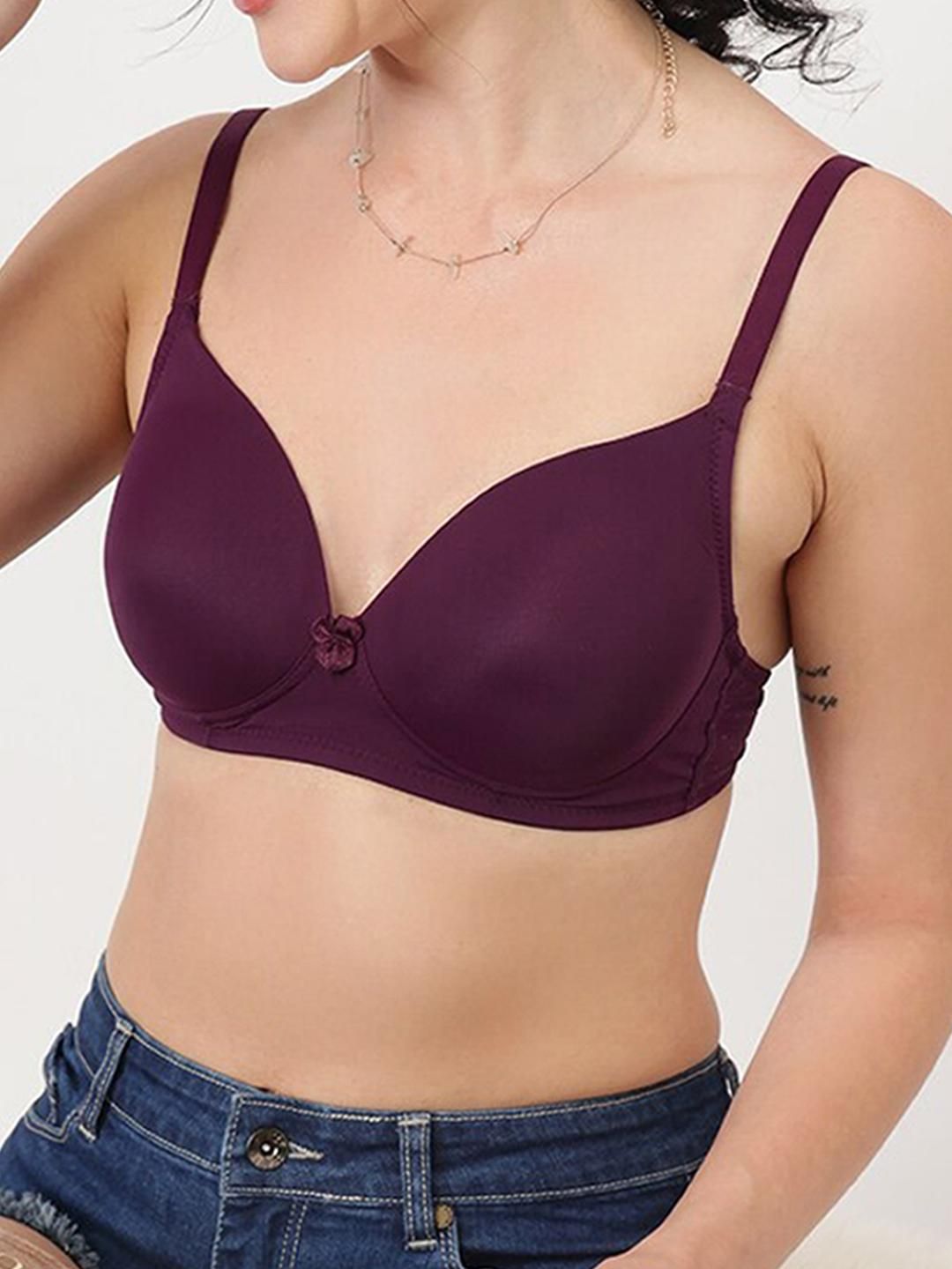 FiveFlag Magenta Non-Wired Heavily Padded Seamless Everyday Bra