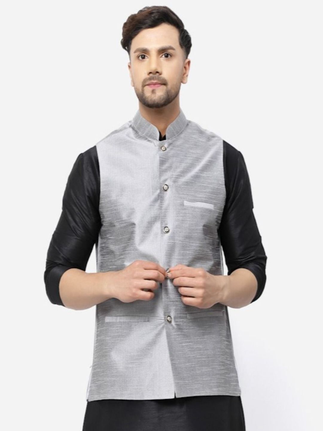 TS LIFESTYLE Woven Nehru Jacket-picture-43