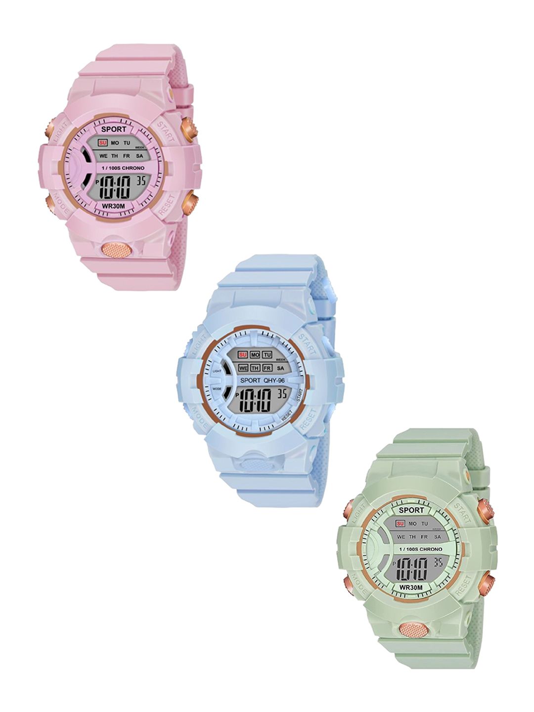 THE SHOPOHOLIC Kids Pack Of 3 Dial & Straps Analogue Watch DK-P-BL-GR-picture-35