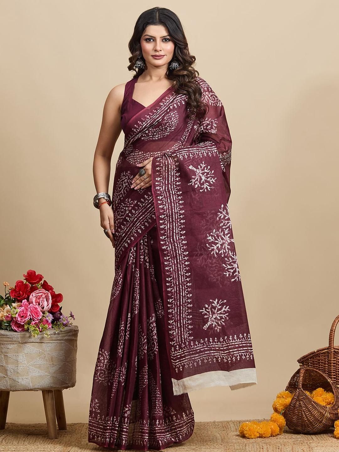 SHANVIKA Batik Printed Pure Cotton Saree-picture-39