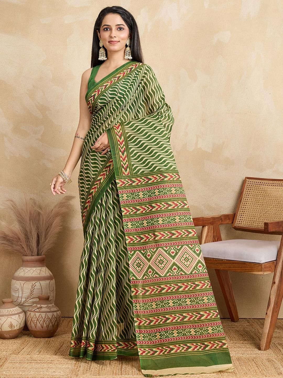 SHANVIKA Leheriya Print Pure Cotton Saree-picture-15