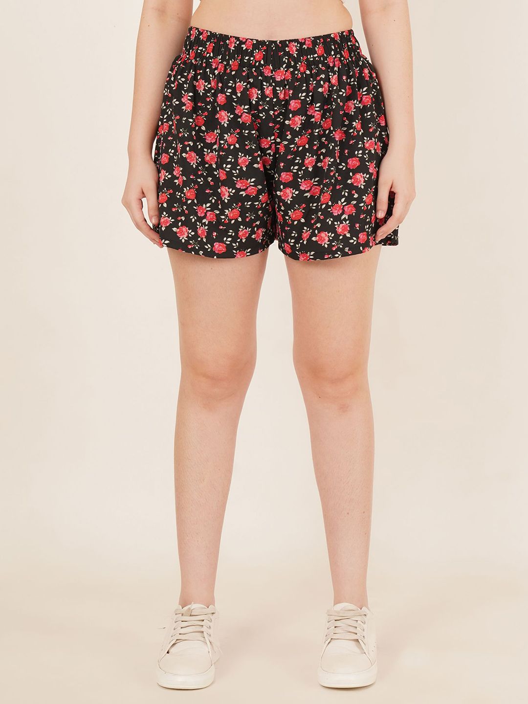 LECOWAR Women Printed High-Rise Training or Gym Shorts-picture-34