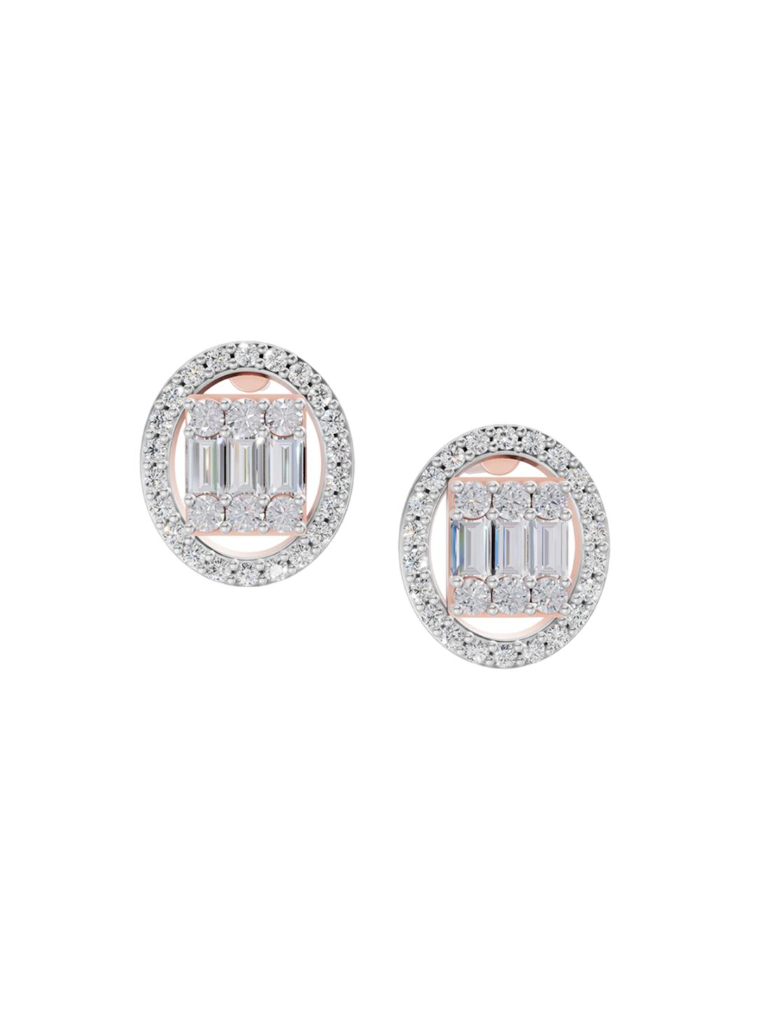 Sparkles 14KT Rose Gold Earrings With 0.76 Carat Lab Grown Diamonds- 2.91 g-picture-37