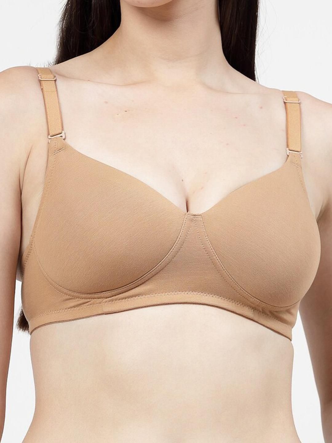 FiveFlag Brown Non-Wired Heavily Padded Seamless Everyday Bra