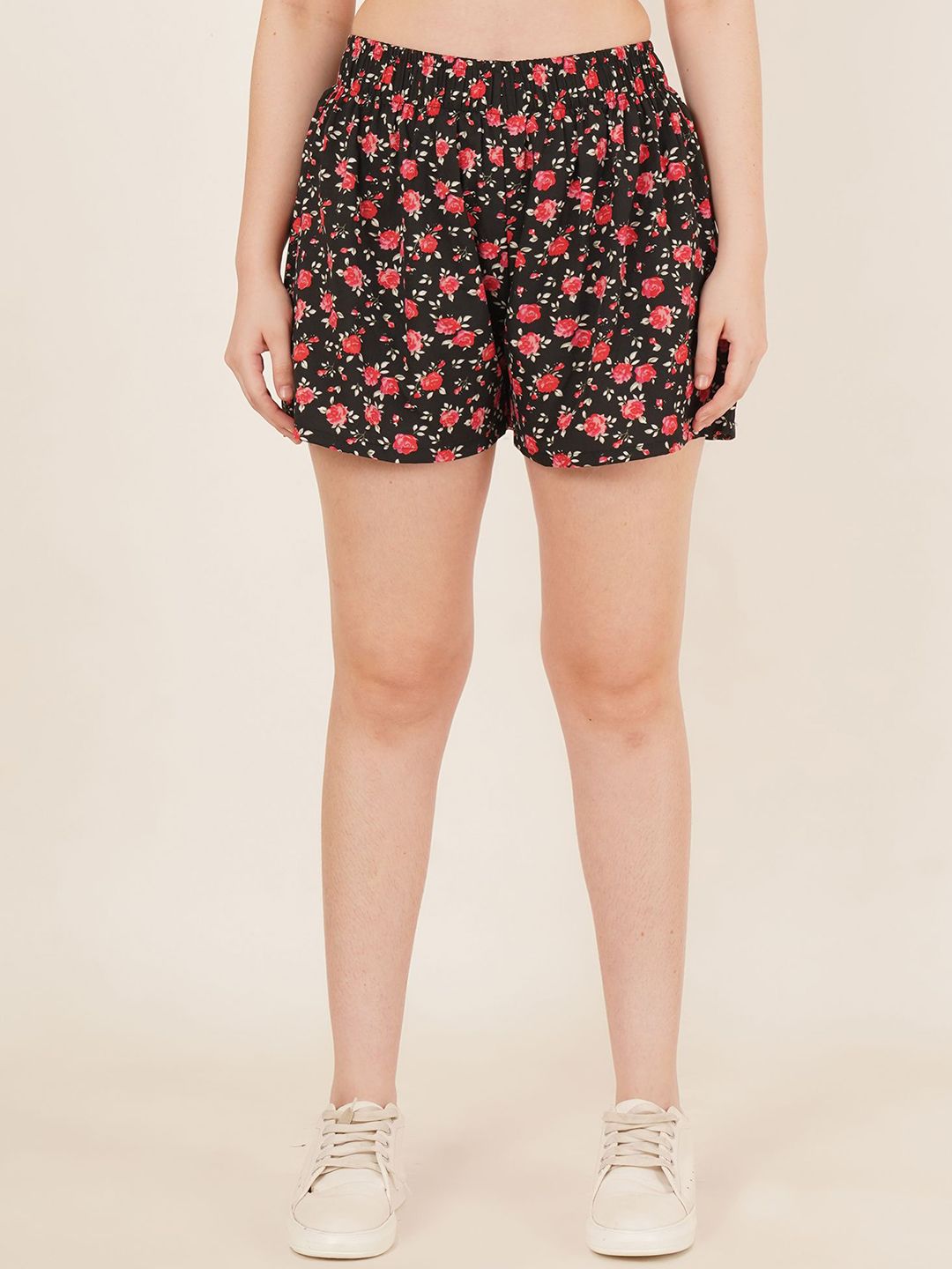 Kasendra Women Geometric Printed High-Rise Shorts-image-37