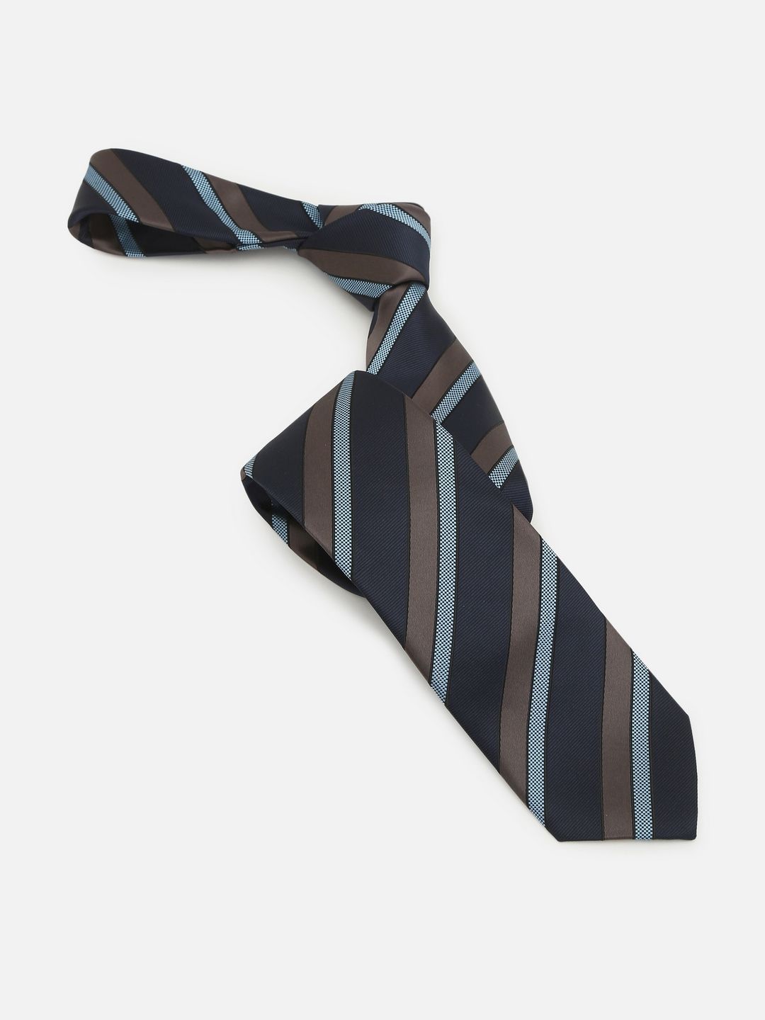 Louis Philippe Men Striped Skinny Tie-picture-16