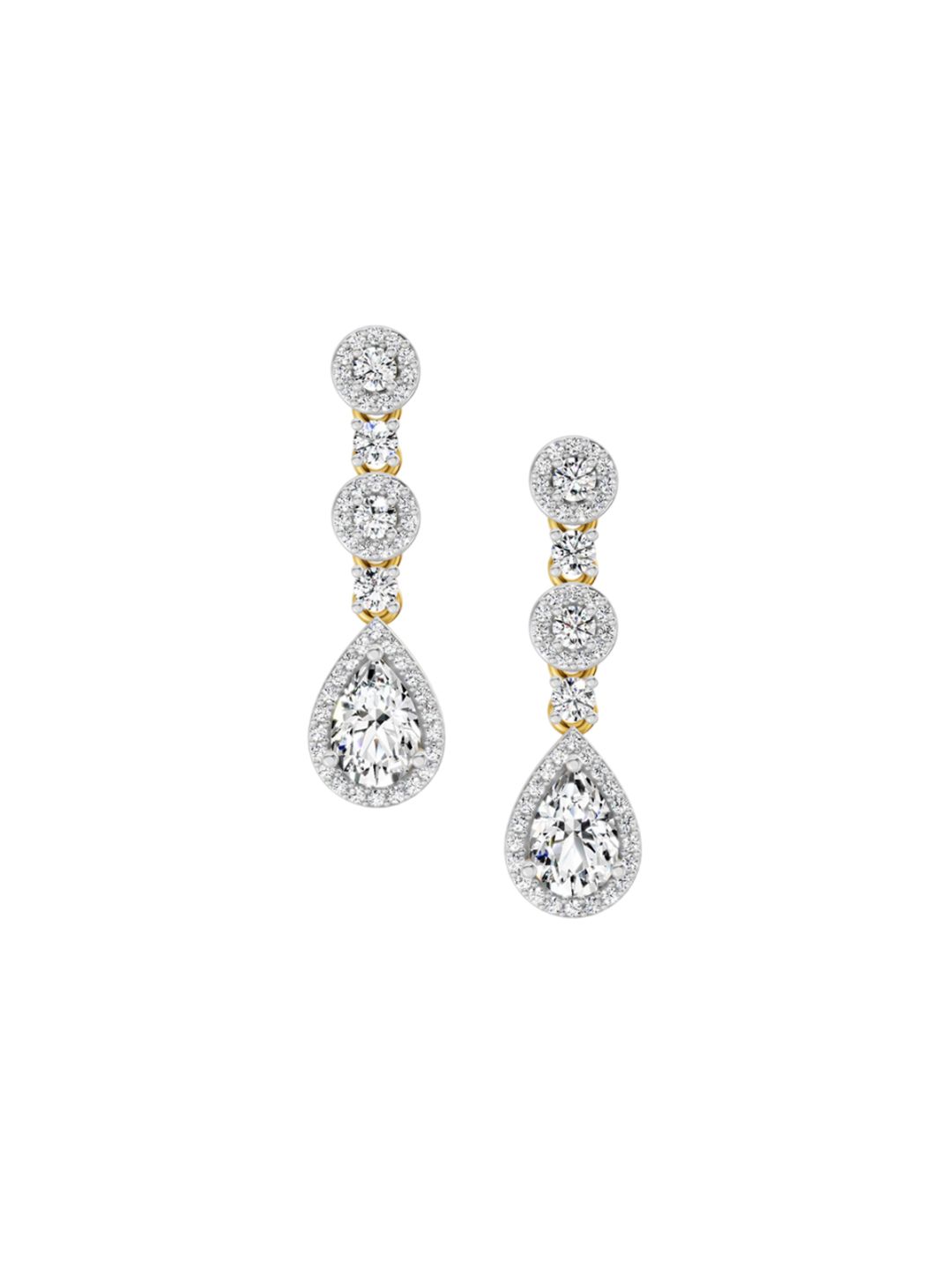 Sparkles 14KT Gold Earrings With 1.67 Carat Lab Grown Diamonds- 1.16 g-picture-10