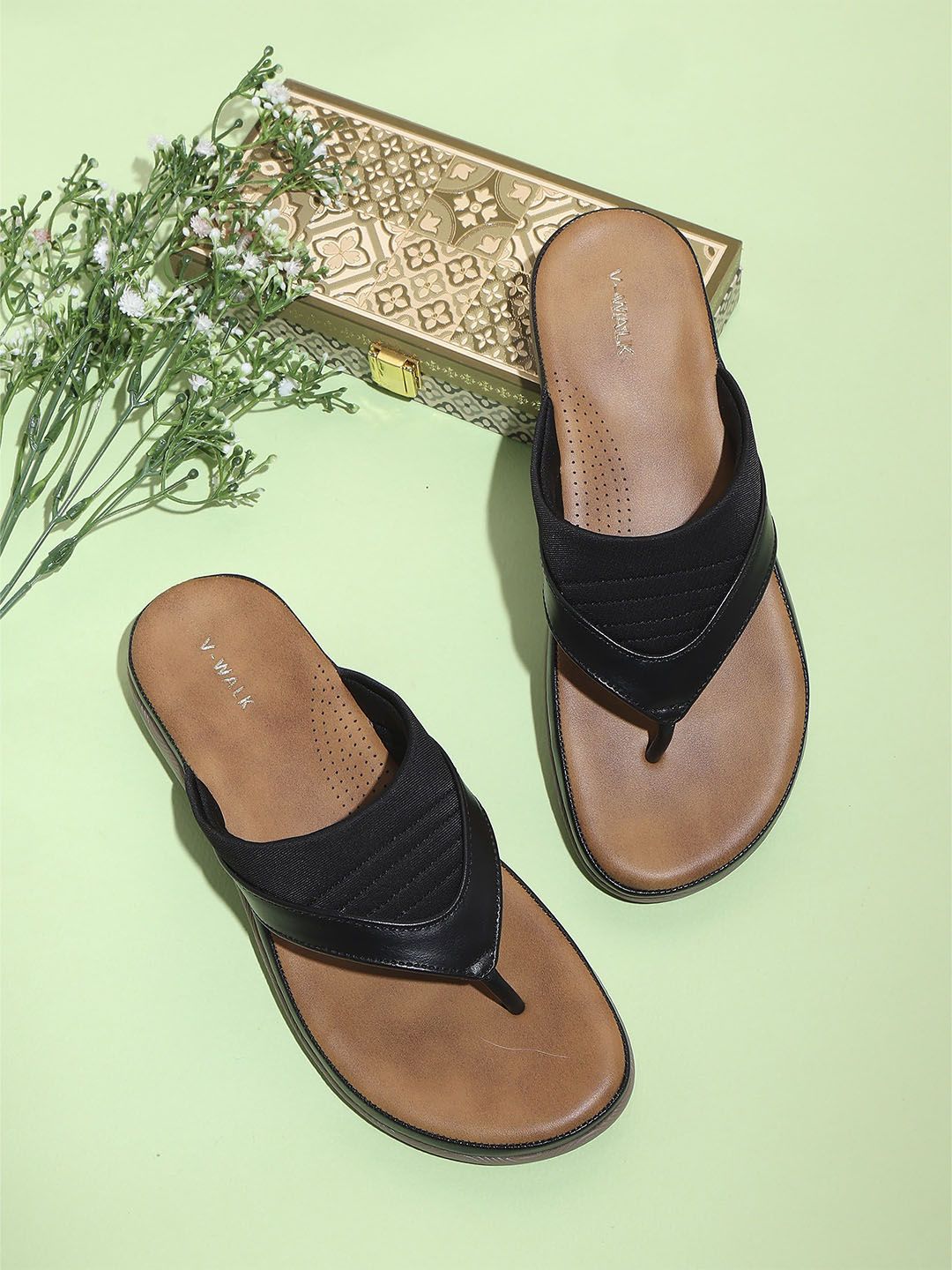 V-WALK Women Open Toe Flats-picture-18