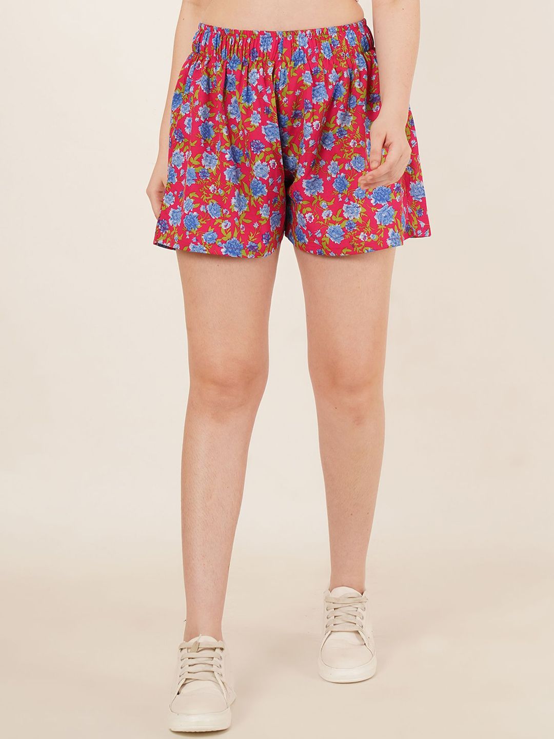 Mast & Harbour Women Printed High-Rise Training or Gym Shorts-picture-38
