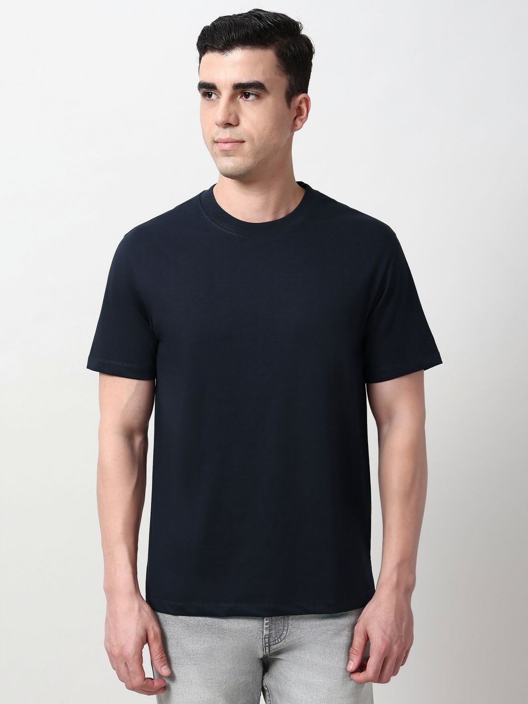 Peter England Casuals Men Solid Round Neck T-shirt-picture-20