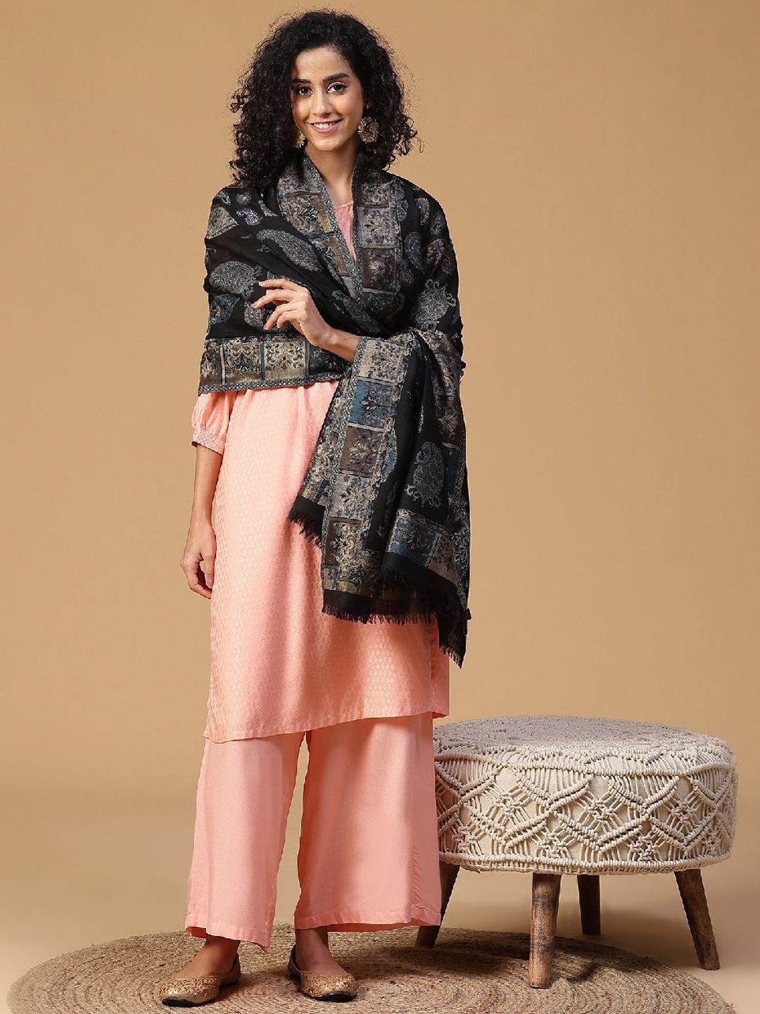 Tiara Women Paisley Woven Design Shawl-picture-16