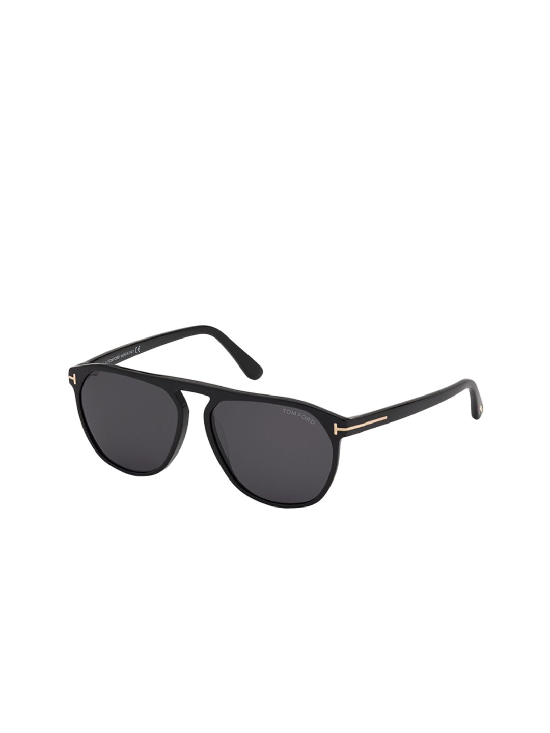 Tom Ford Men Grey Lens & Black Round Sunglasses with-image-45