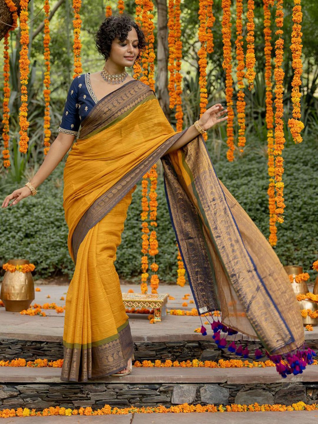Suta Woven Design Zari Pure Cotton Saree-picture-37
