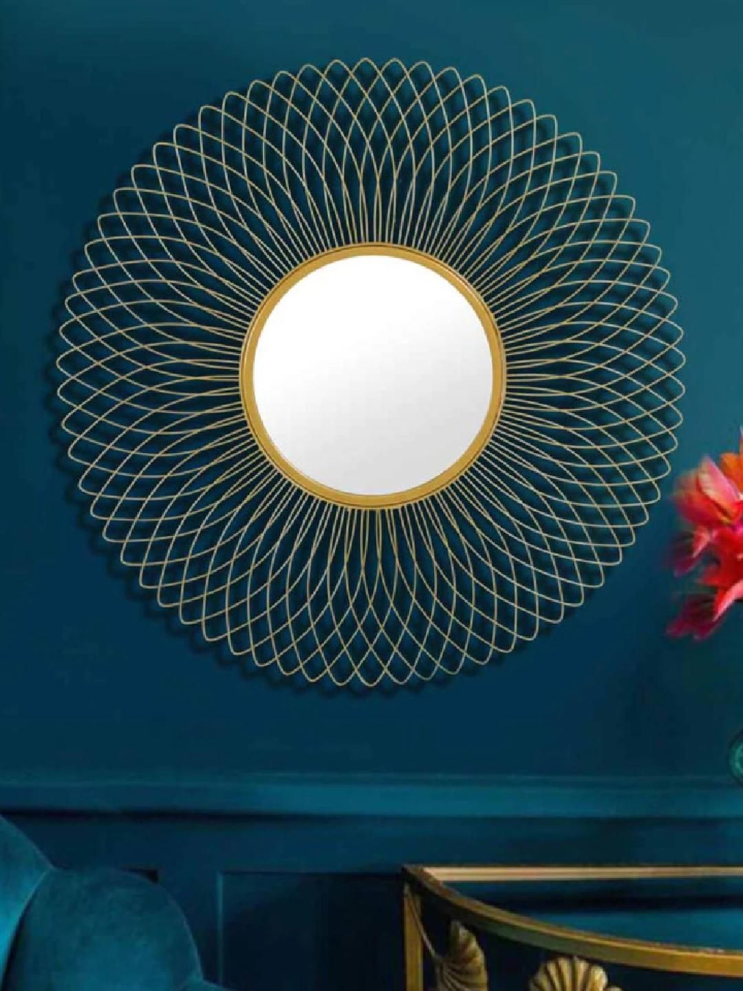Urban Hamlet Golden Wire Sunburst Mirror