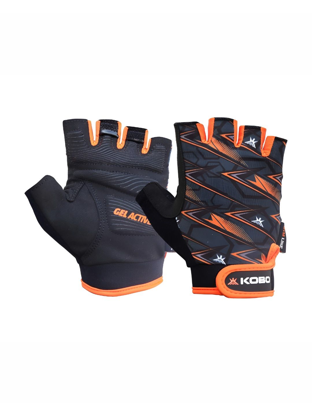 KOBO Adjustable Strap Soft Padded Gym Gloves-picture-14