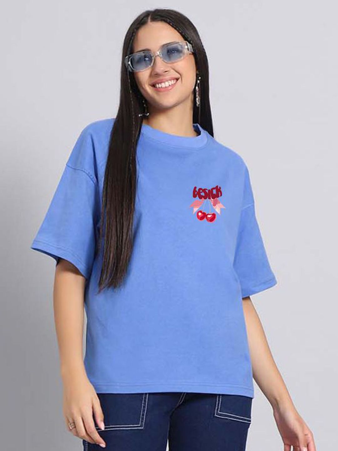 Besick Women Printed Cotton T-shirt-picture-35