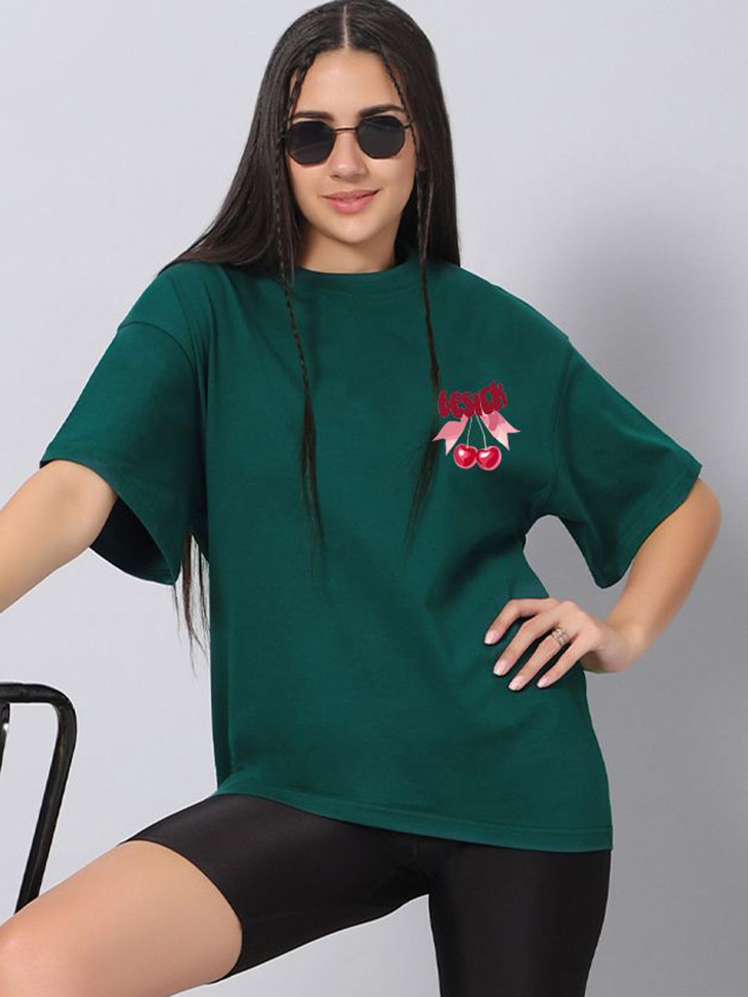 Besick Women Graphic Printed Oversized Cotton T-shirt-picture-22