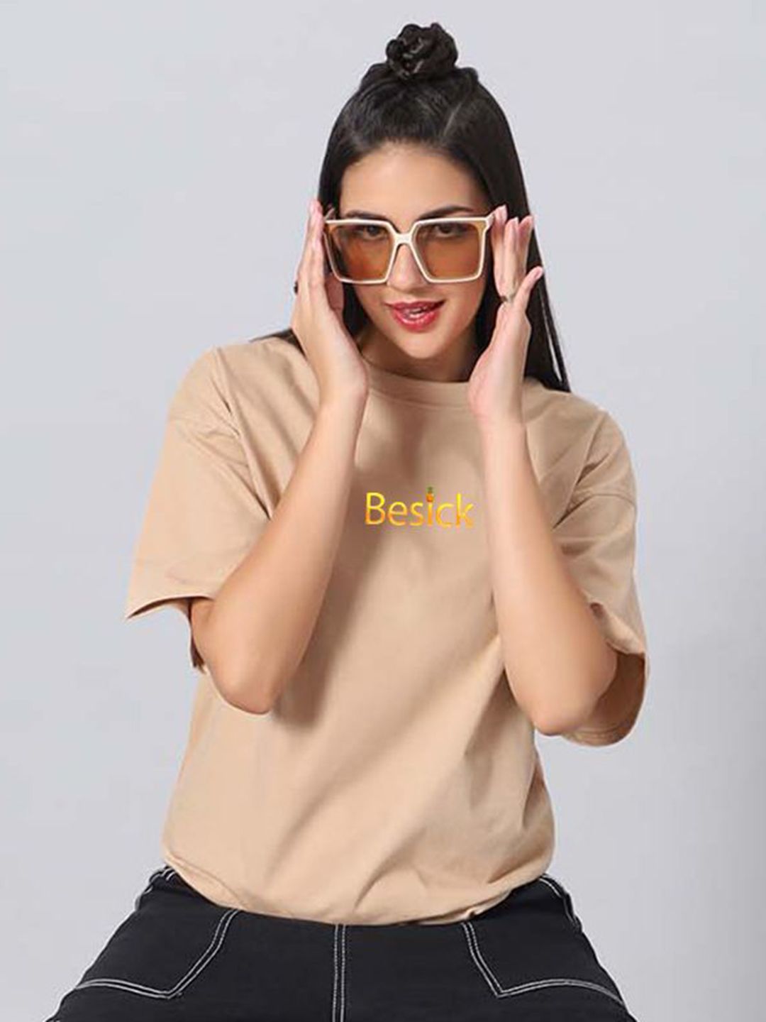 Besick Women Printed Cotton T-shirt-picture-40