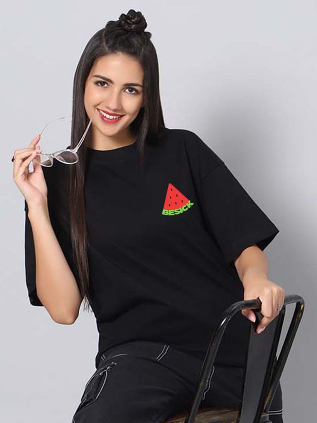 Besick Women Printed Cotton Oversized Tshirt-picture-20