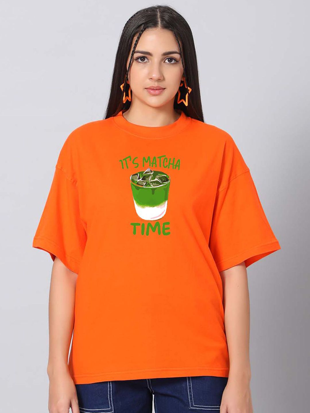 Besick Women Cotton Oversized Printed T-shirt-picture-21