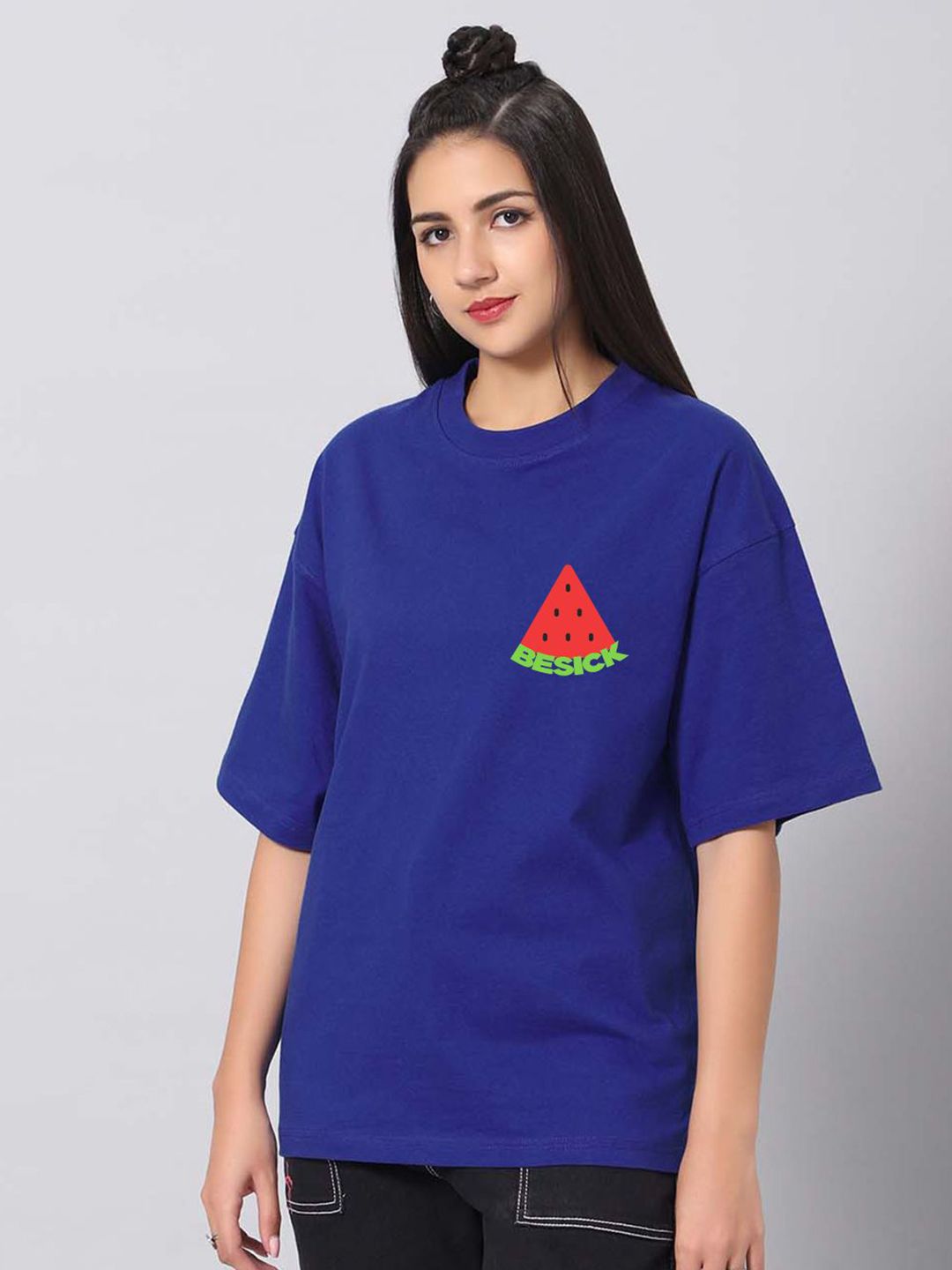 Besick Women Graphic Printed Oversized Cotton T-shirt-picture-39