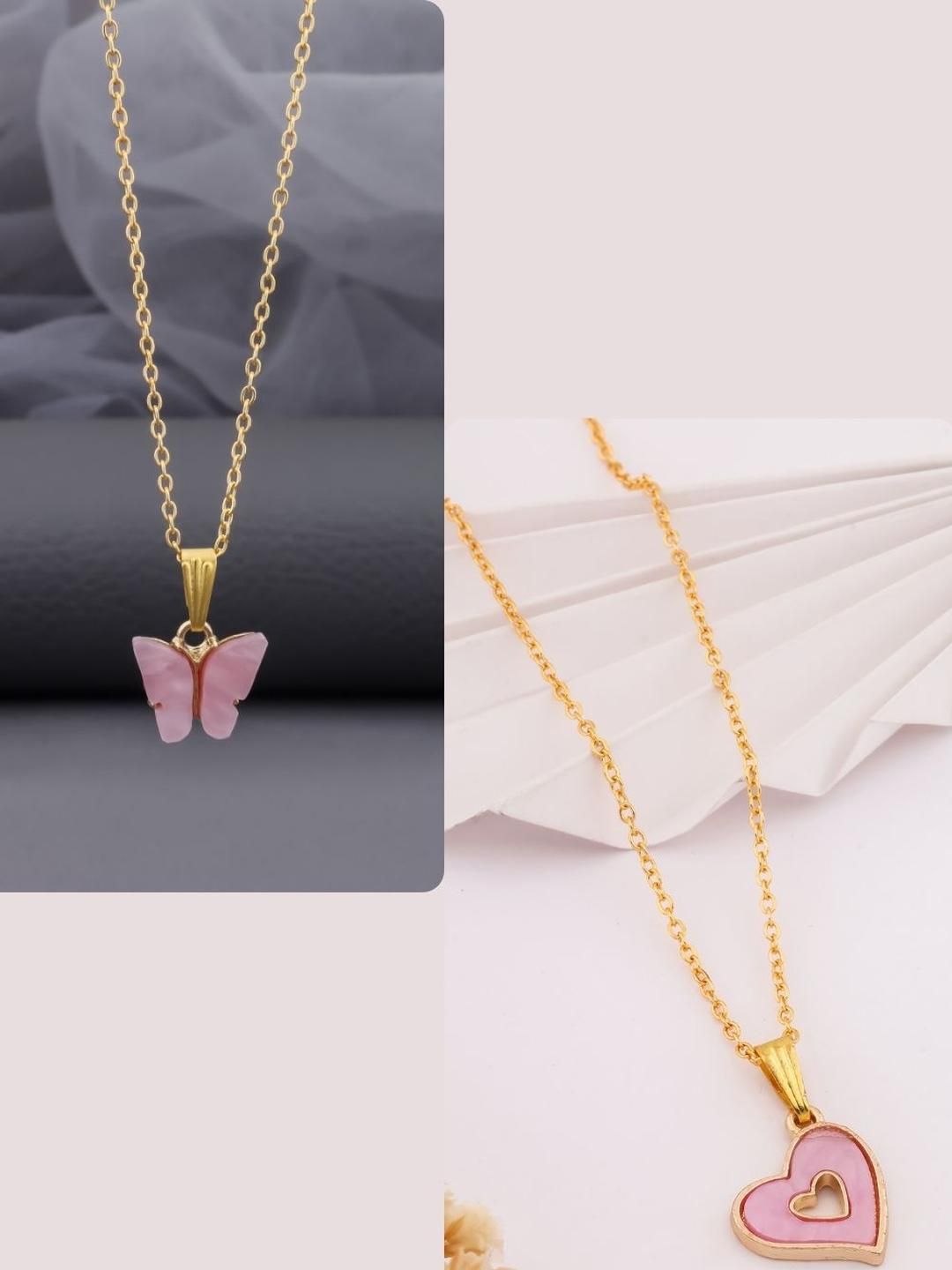 DressBerry Gold-Plated Brass Artificial Beads Minimal Necklace-image-24
