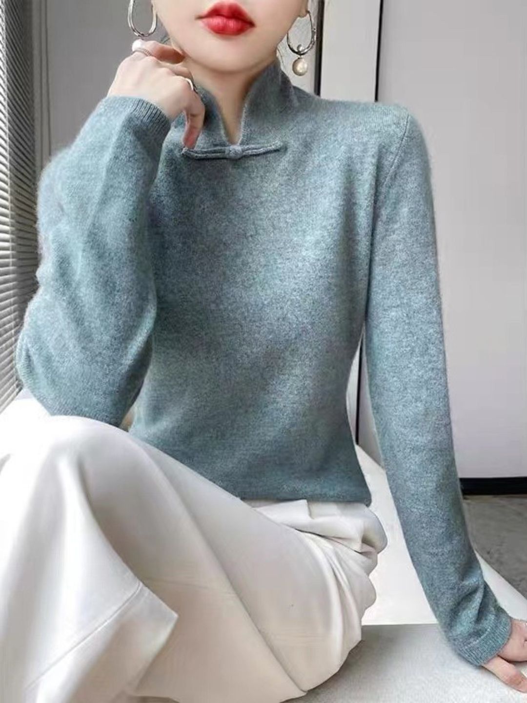 StyleCast Solid Turtle Neck Pullover Sweaters-picture-42